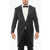 CORNELIANI Virgin Wool Peak Lapel Mantua Tail-Coat Blazer Black