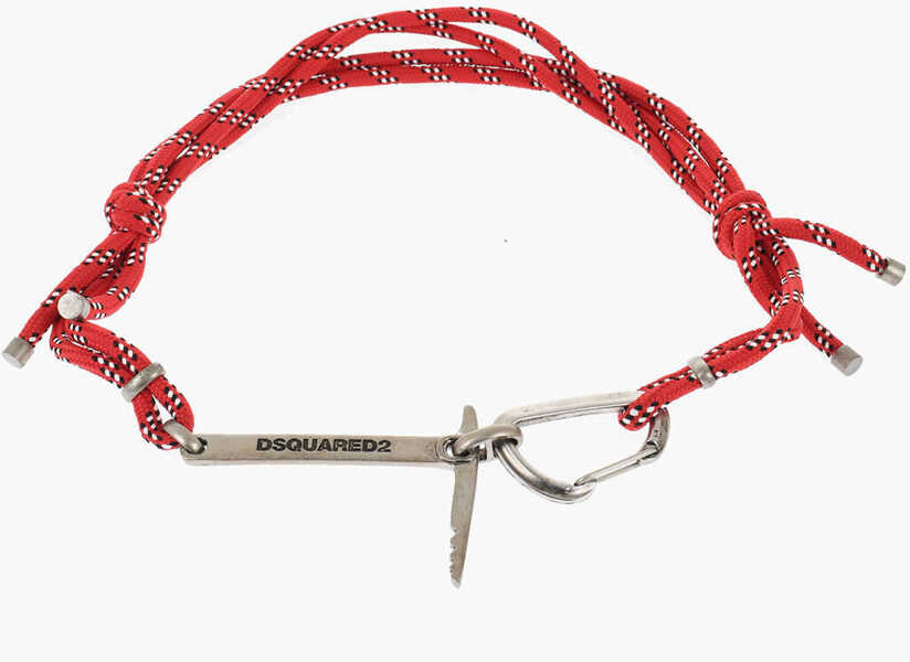 Curele DSQUARED2 Two Tone Paracord Belt With Logo Red Barbati (BM 18264283) 2