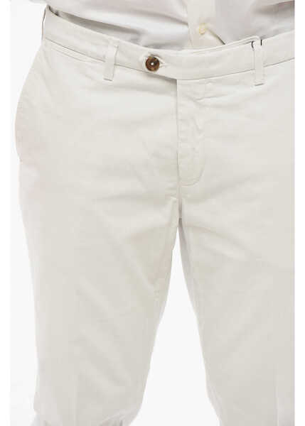 Pantaloni casual CORNELIANI Id Stretch Cotton Chinos Pants White Barbati (BM 18264289) 3