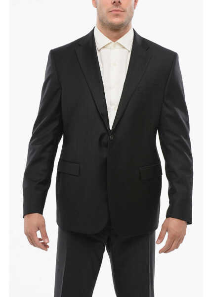 Sacouri CORNELIANI Cc Collection Coolwool Blazer With Flap Pockets Black Barbati (BM 18264304) 1
