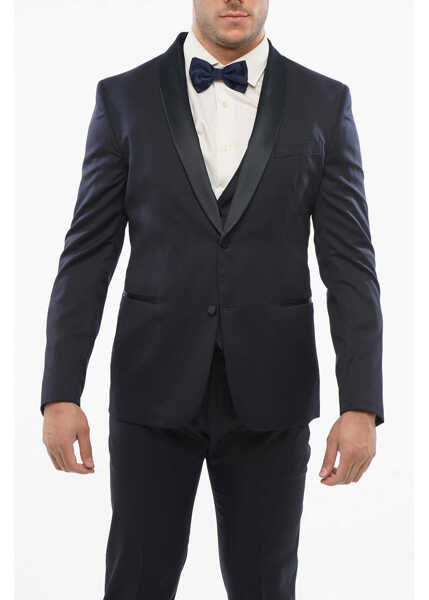 Costume CORNELIANI Cerimonia Three-Pieces Reset Suit With Satin Details Blue Barbati (BM 18264397) 2