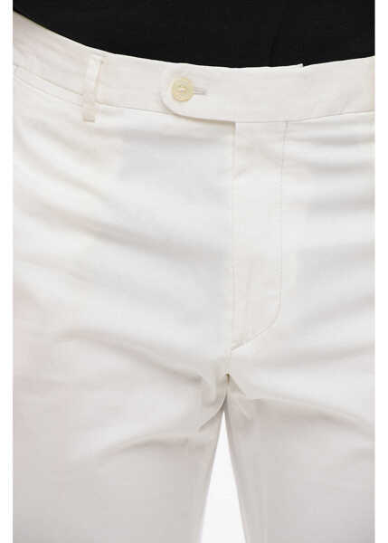 Pantaloni casual CORNELIANI Id Stretch Cotton Chinos Pants White Barbati (BM 18264406) 3