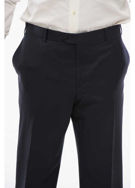 Pantaloni eleganti CORNELIANI Virgin Wool Mantua Pants With Hidden Closure Blue Barbati (BM 18264424) 2