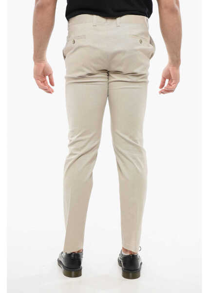 Pantaloni casual CORNELIANI Textured Cotton Pants With Belt Loop Beige Barbati (BM 18264433) 2