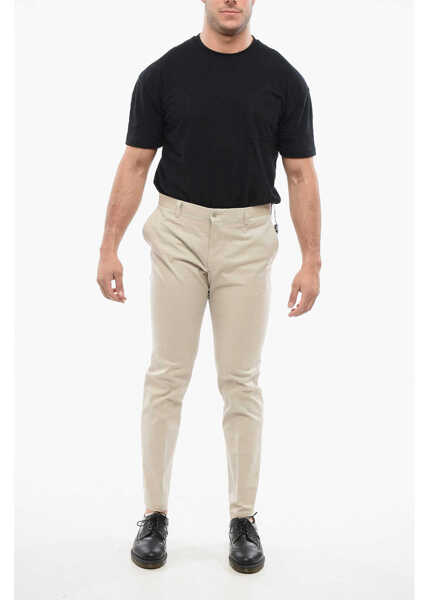 Pantaloni casual CORNELIANI Textured Cotton Pants With Belt Loop Beige Barbati (BM 18264433) 4
