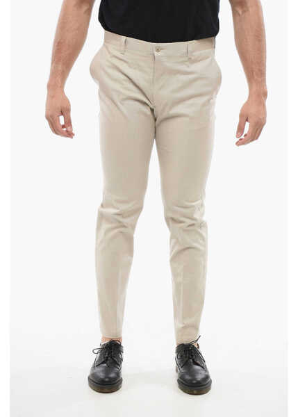Pantaloni casual CORNELIANI Textured Cotton Pants With Belt Loop Beige Barbati (BM 18264433) 1