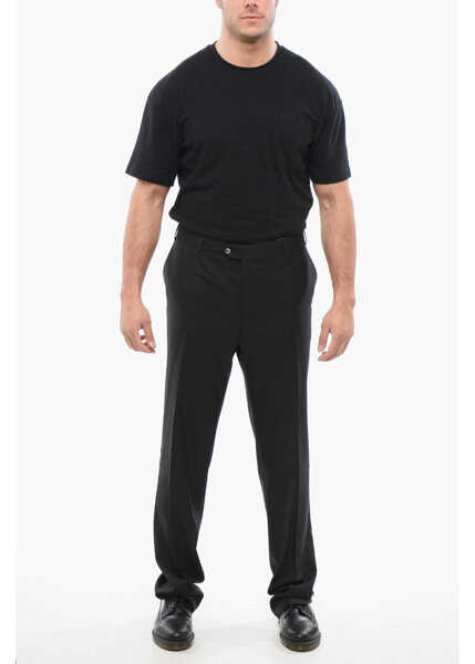 Pantaloni eleganti CORNELIANI Virgin Wool Mantua Pants With Belt Loops Black Barbati (BM 18264439) 3