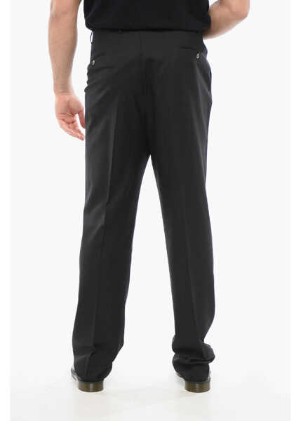 Pantaloni eleganti CORNELIANI Virgin Wool Mantua Pants With Belt Loops Black Barbati (BM 18264439) 4