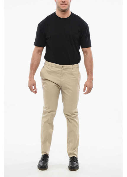 Pantaloni casual CORNELIANI Textured Cotton Pants With Belt Loop Beige Barbati (BM 18264451) 4