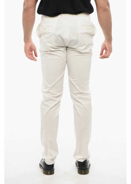 Pantaloni eleganti CORNELIANI Cotton Refined Pants With Hidden Clousure White Barbati (BM 18264454) 2