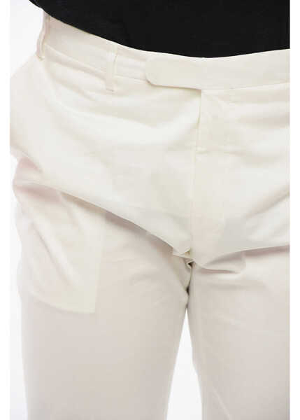 Pantaloni eleganti CORNELIANI Cotton Refined Pants With Hidden Clousure White Barbati (BM 18264454) 3