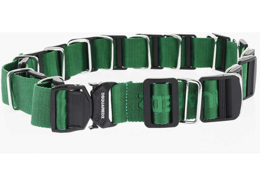 Curele DSQUARED2 Jacquard Harness Belt 50Mm Green Barbati (BM 18264496) 2