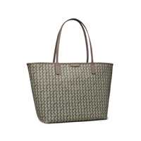 Genti de mana Tory Burch Dama - Genti de mana Tory Burch Ever Ready Grey Tote Bag With Logo Patch On The Front And All-Over Double T Motif In Cotton Woman GREY Femei (BM 18264732) - B-mall.ro