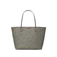 Genti de mana 'Ever Ready' Grey Tote Bag With Logo Patch On The Front And All-Over Double T Motif In Cotton Woman Femei