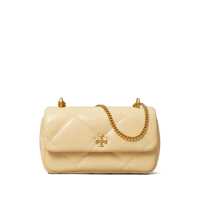 Genti de umar 'Kira' Beige Crossbody Bag With Logo Plaque On The Front And Chain-Link Shoulder Strap In Leather Woman Femei