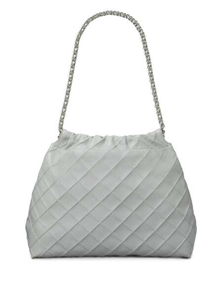 Genti de umar Tory Burch Fleming Grey Diamond Quilted Shoulder Bag With Chain-Link Handles In Leather Woman GREY Femei (BM 18264855) 3