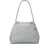 Tory Burch 'Fleming' Grey Diamond Quilted Shoulder Bag With Chain-Link Handles In Leather Woman GREY