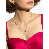 Bijuterii Tory Burch Dama - Bijuterii Tory Burch Kira Layered Necklace With Double T Pendant In Brass Blend Woman GREY Femei (BM 18264873) - B-mall.ro