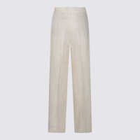 Imbracaminte Dama pagina 578 - Pantaloni casual Incotex Incotex Beige Linen Pants MULTICOLOR Femei (BM 18264909) - B-mall.ro