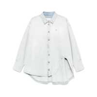Geci The Attico Glossy Coated Denim Bomber Clothing Femei