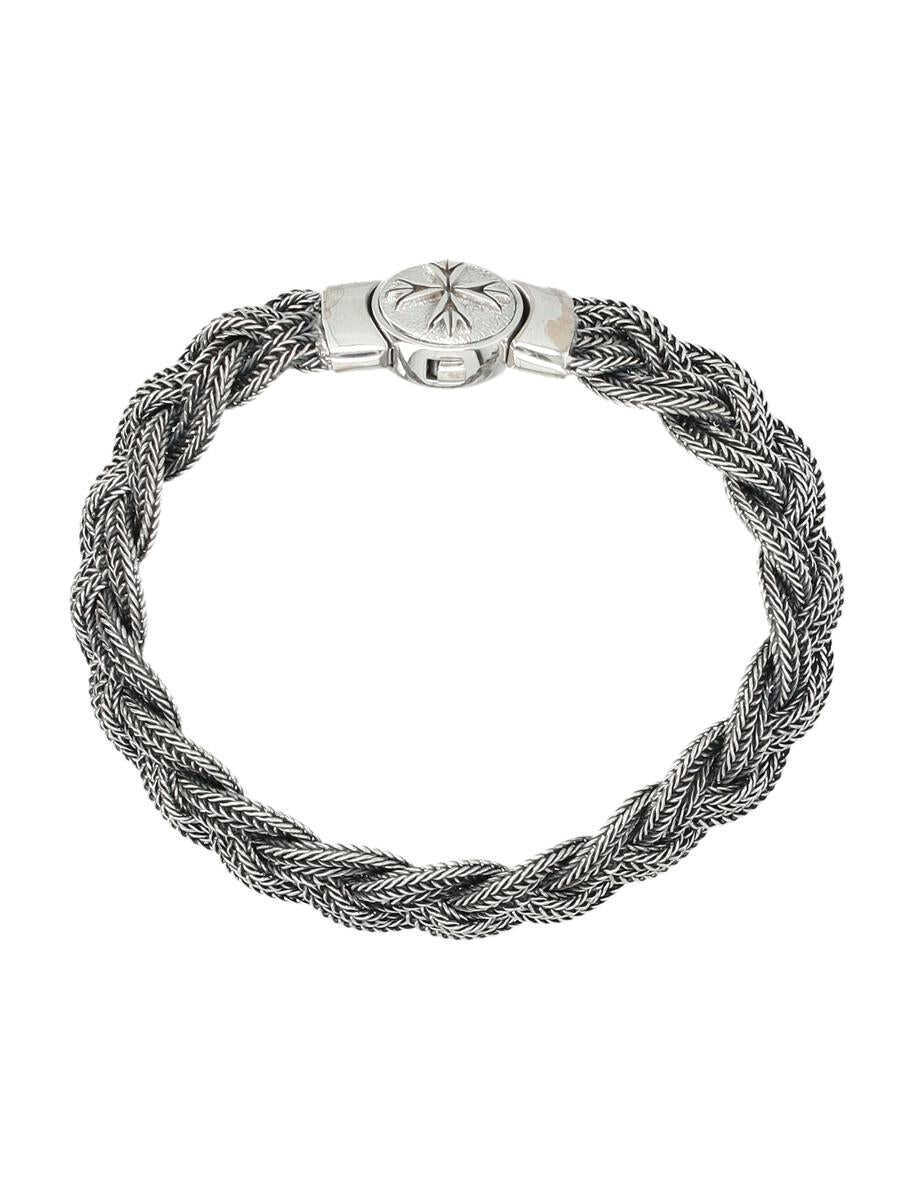 Bratari Emanuele Bicocchi Emanuele Bicocchi Small Diamond-Cut Flat Braided Bracelet SILVER Femei (BM 18265482) 1