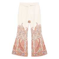 Pantaloni casual 'Rhiannon' Multicolor Flared Pants With Drawstring Waist And Paisley Print In Cotton Woman Femei