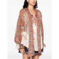 Topuri ZIMMERMANN Dama - Camasi ZIMMERMANN Zimmermann Rhiannon Tie Neck Blouse MULTICOLOR Femei (BM 18265647) - B-mall.ro