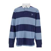 Tricouri Polo "Rugby" Multicolor Polo Shirt With Logo Embroidery On The Front And All-Over Striped Motif In Cotton Man Barbati