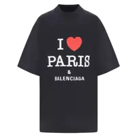 Tricouri Balenciaga I Love Paris Cotton T-Shirt Femei