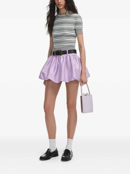 Pulovere Self-Portrait Self-Portrait Grey Striped Sweater With Crystal Trim GREY Femei (BM 18266763) 3