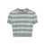 Self-Portrait Self-Portrait Grey Striped Sweater With Crystal Trim GREY