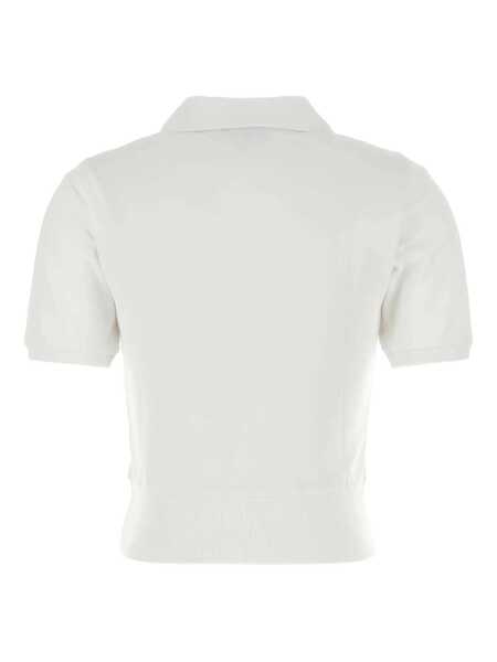 Tricouri Polo A.P.C. Oceane White Polo Shirt With Classic Collar And Logo Embroidery On The Front In Cotton Woman WHITE Femei (BM 18267591) 2