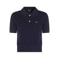Tricouri Polo 'Oceane' Blue Polo Shirt With Classic Collar And Logo Embroidery On The Front In Cotton Woman Femei