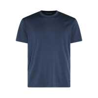 Tricouri Polo Tom Ford Navy Cotton T-Shirt Barbati