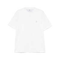 Tricouri Brunello Cucinelli Logo Cotton T-Shirt Barbati