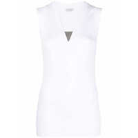 Topuri Brunello Cucinelli Cotton V-Necked Top Femei