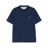 Tricouri Brunello Cucinelli Logo Cotton T-Shirt Barbati