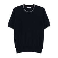 Tricouri Brunello Cucinelli Knitted Cotton T-Shirt Barbati