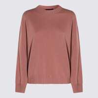 Pulovere Fabiana Filippi Maglie Rosa Fumo Femei