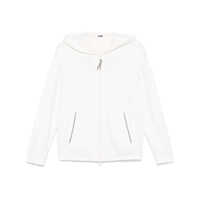 Bluze de trening Brunello Cucinelli Cotton And Silk Blend Hoodie Femei