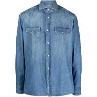 Camasi Brunello Cucinelli Denim Cotton Shirt Barbati