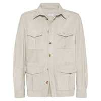 Geci Brunello Cucinelli Leather Jacket Barbati