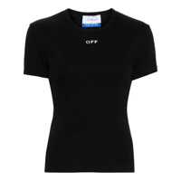 Topuri Off-White Off Stamp Ribbed-Knit Top Femei