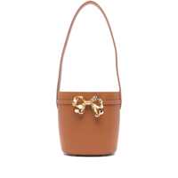Genti de umar Self-Portrait 'Brown Leather Shoulder Bow Bag' Shoulder Bag Femei