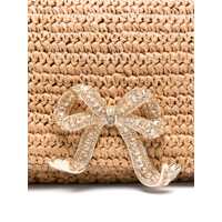 Genti de umar Self-Portrait Dama - Genti de umar Self-Portrait Self-Portrait Raffia Bow Charm Shoulder Bag Beige Femei (BM 18269844) - B-mall.ro
