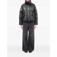 Geci MM6 Maison Margiela Dama - Geci de iarna MM6 Maison Margiela MM6 Maison Margiela Faux Leather Down Jacket Black Femei (BM 18270318) - B-mall.ro