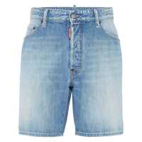 Blugi Blue Jeans With Five-Pocket Design And Logo Patch On The Back In Denim Man Barbati