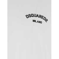 Tricouri DSQUARED2 pentru Barbati - Tricouri DSQUARED2 White Crewneck T-Shirt With Logo Lettering On The Front In Cotton Man WHITE Barbati (BM 18270627) - B-mall.ro