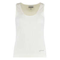 Topuri Ganni Cotton Tank Top Femei