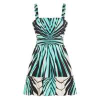 Rochii Roberto Cavalli Turquoise And Black Dress Femei